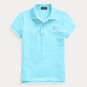 Polo RL Girls Polo - size M (8-10) - Teal